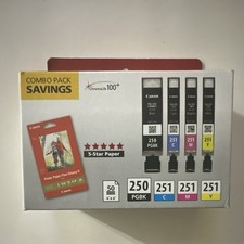 Canon PGI-250/CLI-251 Inkjet Ink Cartridges Value Pack CMYK 6497B015AC picture