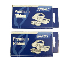 Quill 7-11309 Black Red Universal Printing Calculator Ribbon Lot of 2 picture