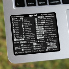 SYNERLOGIC Apple Macbook Pro/Air/iMac/Mini Keyboard Shortcut Sticker Vinyl picture