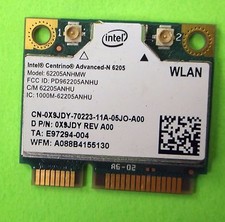 Latitude E5420 E5520 E6220 Intel Centrino Advanced-N 6205 WiFi Card (A00) X9JDY picture