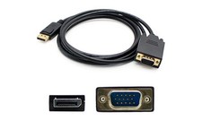 AddOn 91.00Cm (3.00Ft) Displayport Male to Vga Male Black Adapter Cable picture
