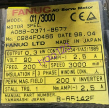 A06B-0371-B577 Fanuc Servo Motor Brand new via DHL/FedEx picture