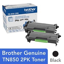 Brother Genuine High-Yield Black Toner Cartridge Twin Pack TN850 2PK (tn8502pk) picture