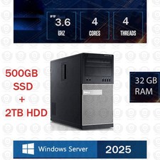 Dell QUAD CORE 32GB RAM 500GB SSD + 2TB HDD Window server 2025 picture