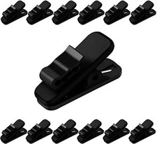 Clip auriculares para camisa sujeta cable microfono 12 piezas color negro picture