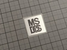 5 x Silver & Black MS-DOS Stickers For The Computer Case picture