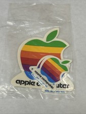 Rare New Vintage 1980s Apple Mac Computer Oem Sticker Pack picture