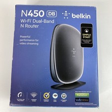 NEW Belkin Wi-Fi Dual-Band N Router N450 DB 4-Port 10/100 (F9K1105) Open Box picture