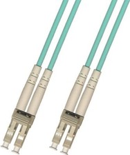 0.2M 7in 10GB OM3 Multimode Duplex Fiber Optic Cable 50/125 LC Aqua Patch Cable picture