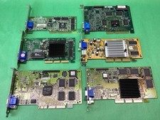 x6 Various Vintage AGP PC Desktop Graphics Video Card - UNTESTED - LOT OF 6 picture