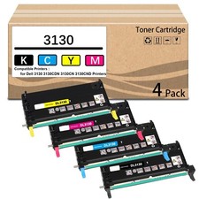 4 Pack 330-1198 330-1199 330-1200 330-1204 Toner Cartridge Use for Dell 3130 picture