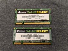 Corsair ValueSelect 2GB Kit (2x1GB) DDR2 667MHz PC2-5300 Laptop RAM SODIMM picture