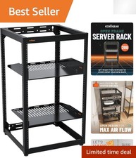 Versatile 20U Rack with Optimal Airflow - Wall Mount & Leveling Feet Included picture