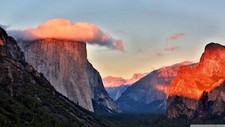 Landscape mountains valley watermarked yosemite national Custom Gaming Mat Desk picture