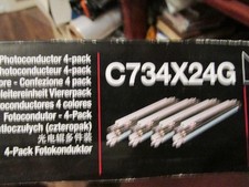 (2-Pack)-- Open Box Genuine OEM Lexmark Sealed Bags C734X24G BCYM Photoconductor picture
