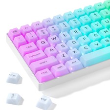 115 Keys Jelly Keyboard Keycaps Clear White Custom Cherry Profile Transparent picture