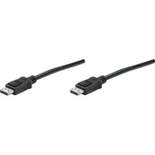 MANHATTAN 393799 DisplayPort Monitor Cable, 6.6ft, Black picture