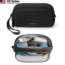 tomtoc Electronic Organizer Travel Case, Water Resistant Dual Medium, Black picture