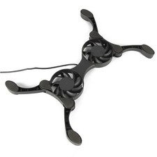 Portable Laptop Cooling Stand Dual 2100RPM Fans Foldable Design Low Noise 7
