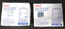 2X, NEW sealed GENUINE OKI Microline 400 Series Ribbon 42377801 Black Ribbon picture