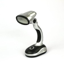 Ragyzity Led Desk Lamp, 12 LED Portable Battery-Powered Table black silver picture