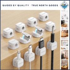 Versatile 12-Pack Magnetic Cable Organizer - Effortless Desk & Wall Management picture