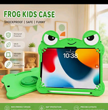 Green Frog Shockproof Stand Case w/ Strap for Samsung Galaxy Tab A11 8.7