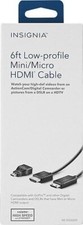 Insignia 6ft / 1.8m Low Profile Mini / Micro HDMI Cable picture