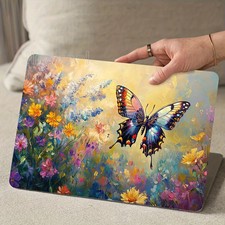 2Pcs Art Butterfly and Flower Laptop Skin PVC Burn for Laptops Decal picture