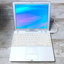 Apple iBook G3 Dual USB Snow 500 mhz 10 GB HD CD 128 MB RAM OS 9 Working Charger picture