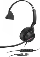 Audifonos Mono UH46 Con Microfono Cancelacion De Ruido USB C A Para PC Laptop picture