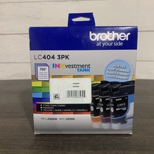 GENUINE OEM BROTHER LC404 3-Pack 750 Page High Yield Ink Cartridges EXP 4/2027 picture