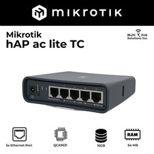 Mikrotik RouterBoard hAP AC Lite Tower WiFi coverage for 2.4GHz and 5GHz picture