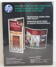 HP PAGEWIDE 8.5 x 11 Double Sided TriFold Brochure Glossy Paper InkJet LOT 5 PKS picture