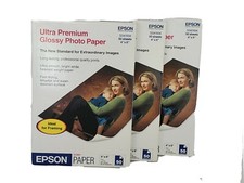 3PACK Epson Genuine Premium Photo Paper Glossy 4x6 79lb 50Sheet Pack Ink Jet New picture