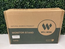 WELL WENG MR6 Natural Bamboo Dual Monitor Stand picture