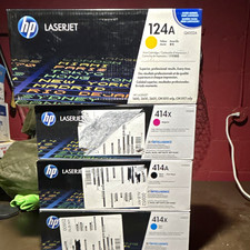 HP Genuine 124A Q6002A + 414A/414X W2020A/W2021X/W2023X Toner Lot picture