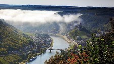 Landscape river bridge germany town nature hills Custom Gaming Mat Desk picture