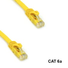 KNTK Yellow 3ft Cat6a UTP Patch Cable 24AWG Panel Router Ethernet RJ45 Network picture