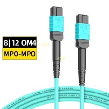 1-100M MPO Female to MPO Female 8|12F OM4 MTP Fiber Optical Patch Cord LSZH lot picture