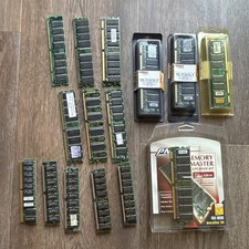 Vintage Computer RAM Lot (14 Sticks) - Kingston 128MB Sealed NOS, SDRAM & DDR1⁠ picture