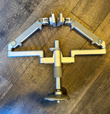 Humanscale M/Flex Dual Monitor Arm Desk Mount Silver M2 Articulating Post Base picture
