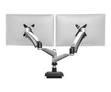 Vari Dual Monitor Arm 360 Gray VESA Desk Mount 48003 Fits 2 Screens Up To 24