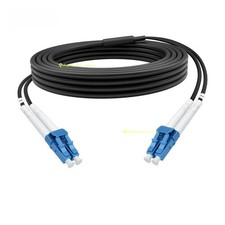 50m LC/UPC Flexible Armored Cable Assembly Patch Cord Duplex Singlemode Jumper picture