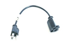 Footlong 1' short extension cord patch for power strips fits large AC adapters picture