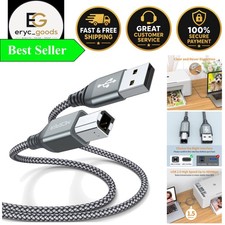 Durable 2-Pack 5FT USB Printer Cables - High Speed A to B for Multiple Brands picture