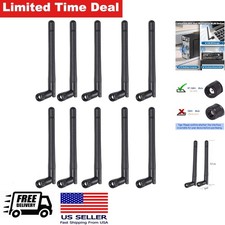 Dual Band WiFi Antenna 2.4GHz 5GHz 3dBi RP-SMA Male Connector Pack of 10 picture
