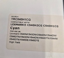NEW Full Box of  Staples Cyan High Yield Toner Cartridge Replacement for Lexmark picture
