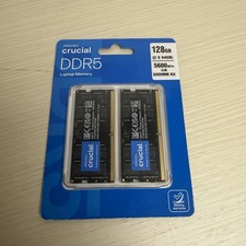Crucial 128GB Kit Sodimm 2 x 64GB 262-Pin DDR5 5600 PC5-44800 Laptop Memory NEW picture