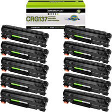 Greencycle 10 Pack Replacement Compatible for Canon 137 C137 CRG137 Toner Cartri picture